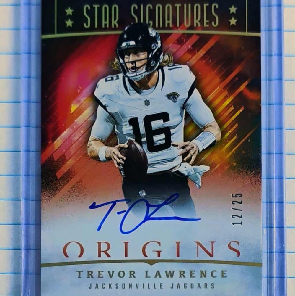 Trevor Lawrence /25 On Card Star Signature Autograph Card 12/25